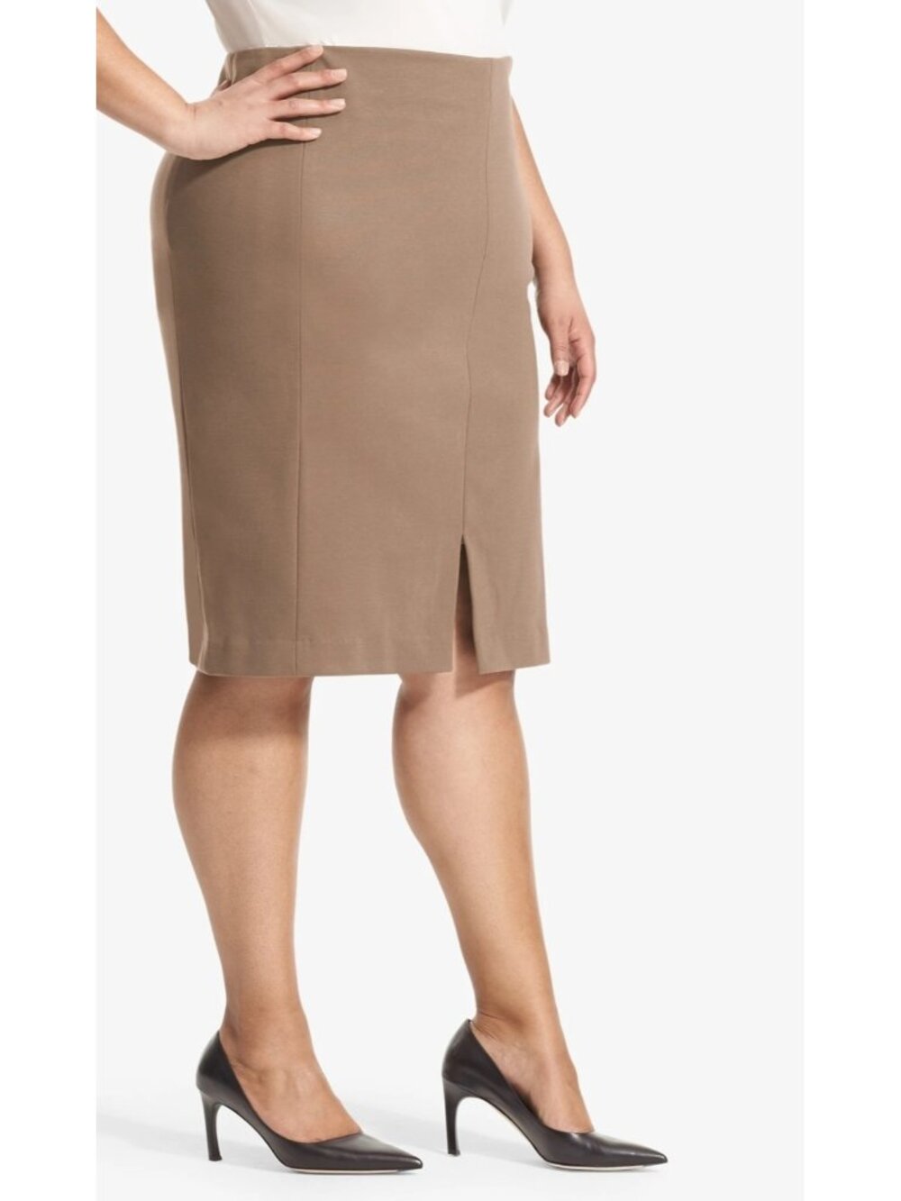 NWT MM. Lafleur Greenpoint in Russet Brown Doubleknit Jersey Pencil Skirt 3+